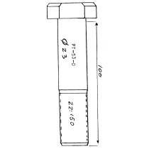 PERNO RUEDA DERECHA PLATAFORMAS 100MM