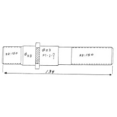 PERNO RUEDA IZQUIERDA-DERECHA PLATAFORMAS 134MM