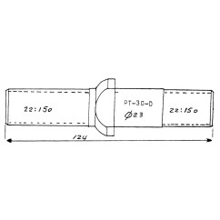 PERNO RUEDA DERECHA PLATAFORMAS 124MM